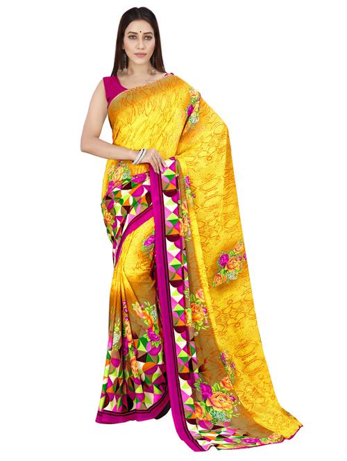 women casual wear georgette saree with blouse - 21413084 - Very Small Image - 1