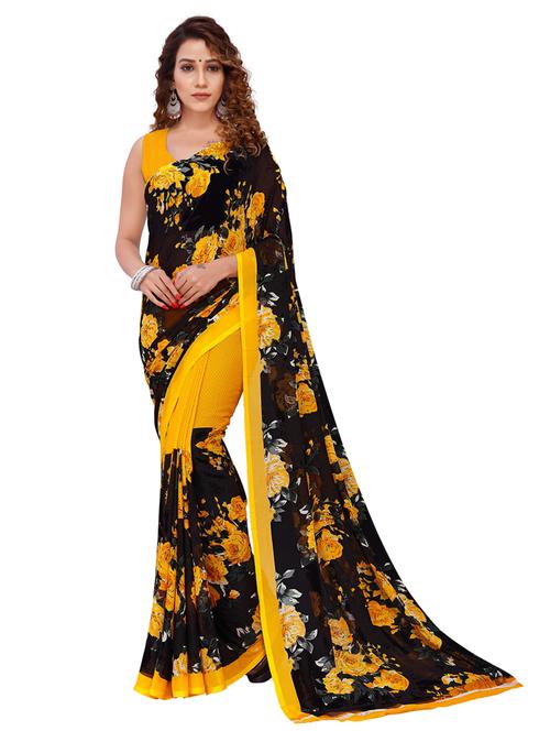 women casual wear georgette saree with blouse - 21413090 - Very Small Image - 1