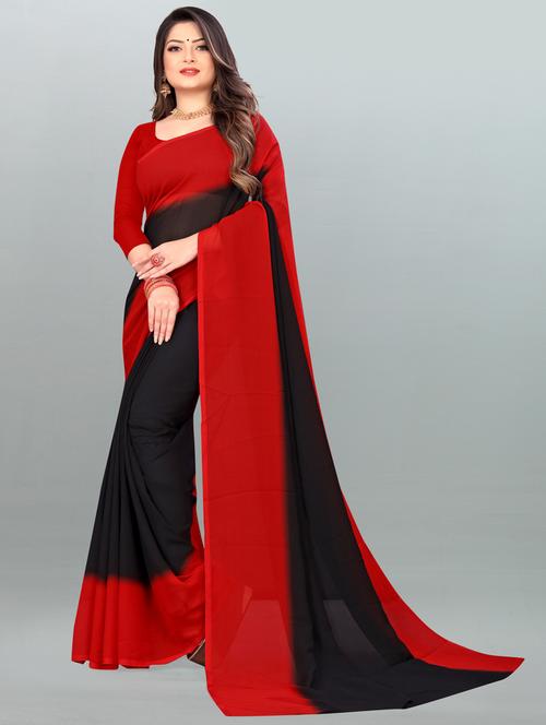 women casual wear georgette saree with blouse - 21413094 - Very Small Image - 1