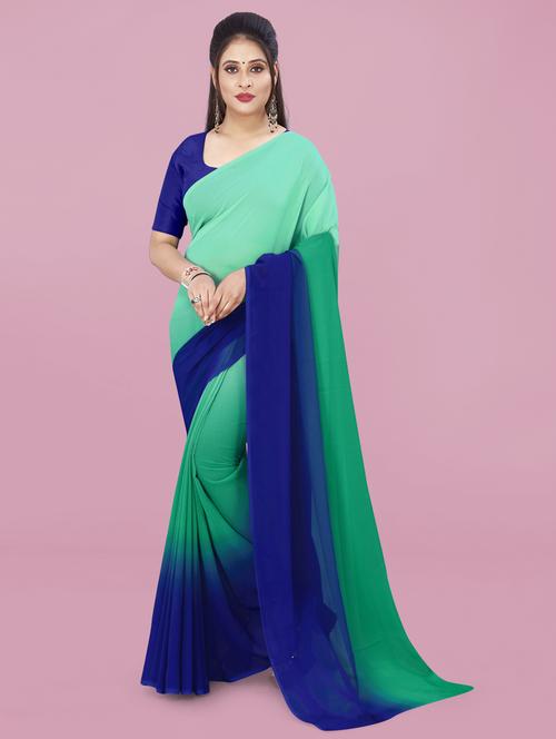 women casual wear georgette saree with blouse - 21413101 - Very Small Image - 1