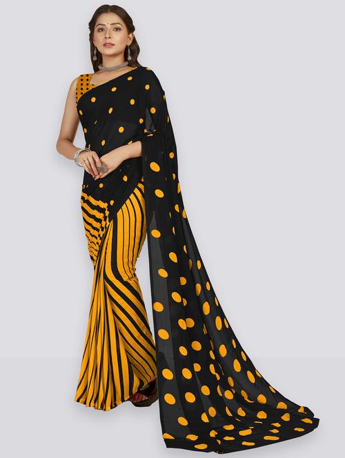 women casual wear georgette saree with blouse - 21413102 - Very Small Image - 1