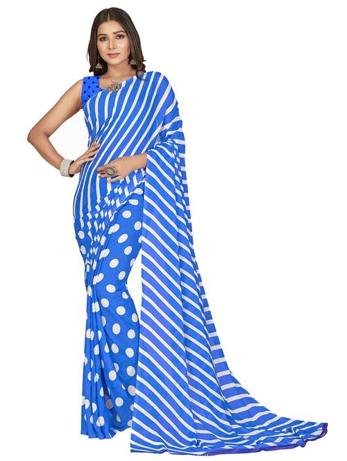 women casual wear georgette saree with blouse - 21413219 - Very Small Image - 1