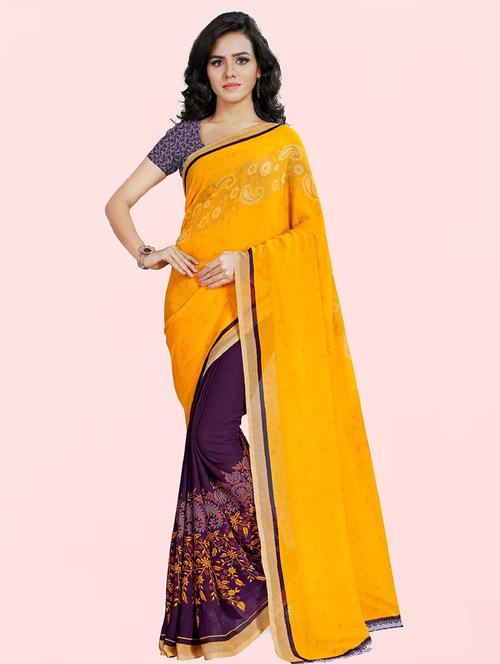 women printed casual wear saree with blouse - 21413325 - Very Small Image - 1