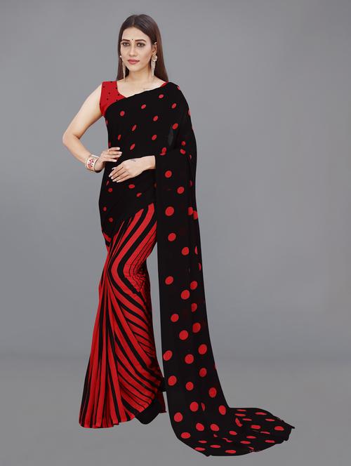 women printed casual wear saree with blouse - 21413413 - Very Small Image - 1