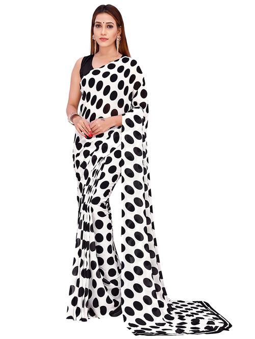 women printed casual wear saree with blouse - 21413414 - Very Small Image - 1