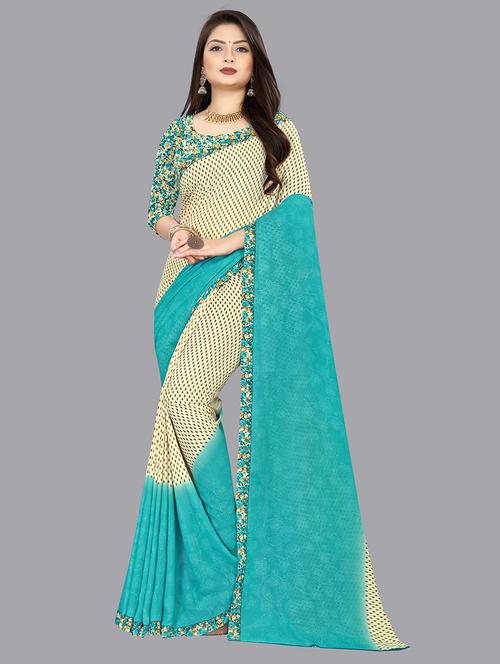women casual wear georgette saree with blouse - 21413442 - Very Small Image - 1