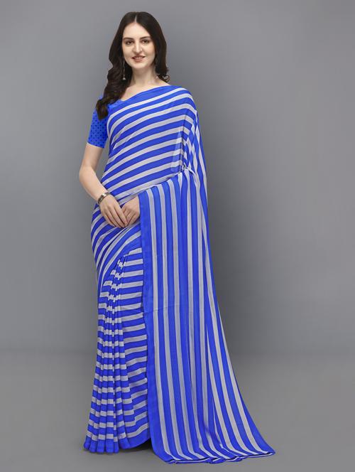 women casual wear georgette saree with blouse - 21413481 - Very Small Image - 1
