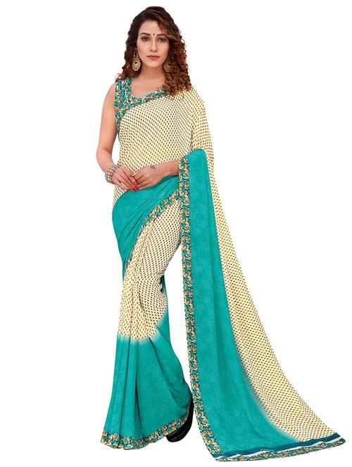 women casual wear georgette saree with blouse - 21413494 - Very Small Image - 1