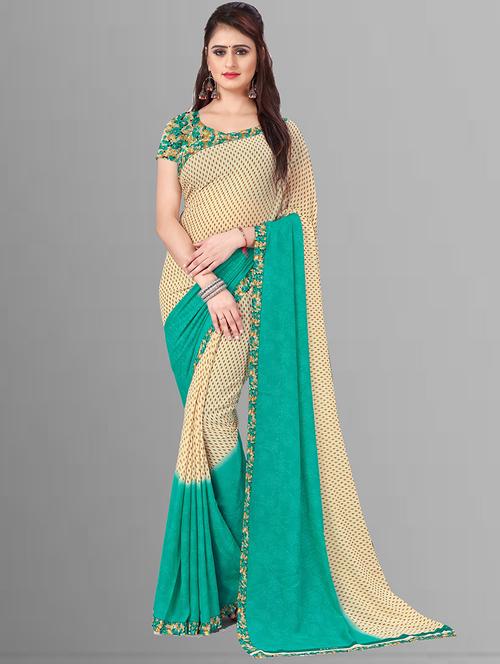 women casual wear georgette saree with blouse - 21413498 - Very Small Image - 1