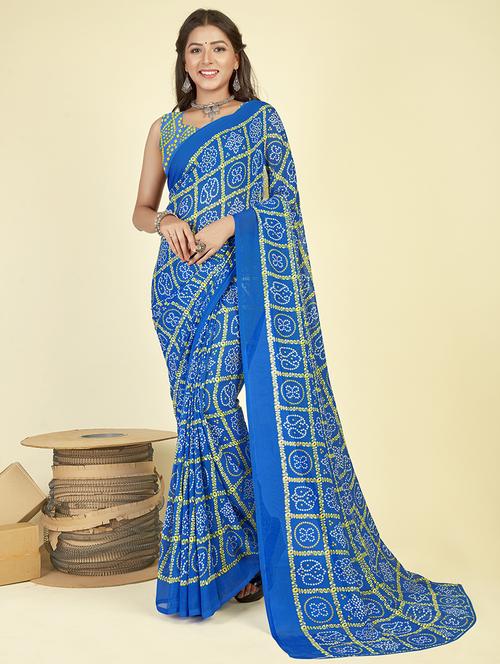 women casual wear georgette saree - 21413627 - Very Small Image - 1