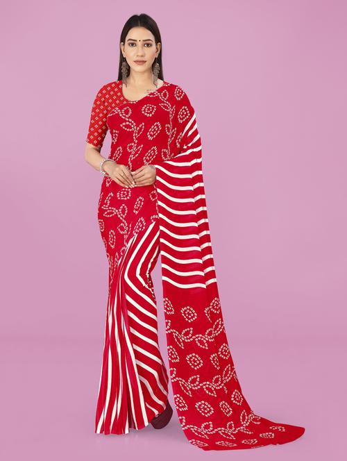 women printed casual wear saree with blouse - 21413628 - Very Small Image - 1