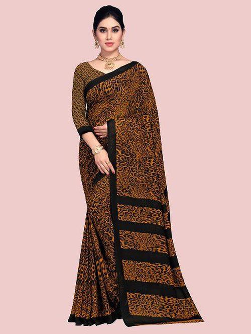 women animal printed casual wear saree with blouse - 21413668 - Very Small Image - 1