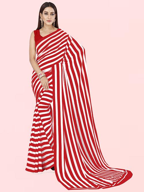 women casual wear georgette saree with blouse - 21414021 - Very Small Image - 1