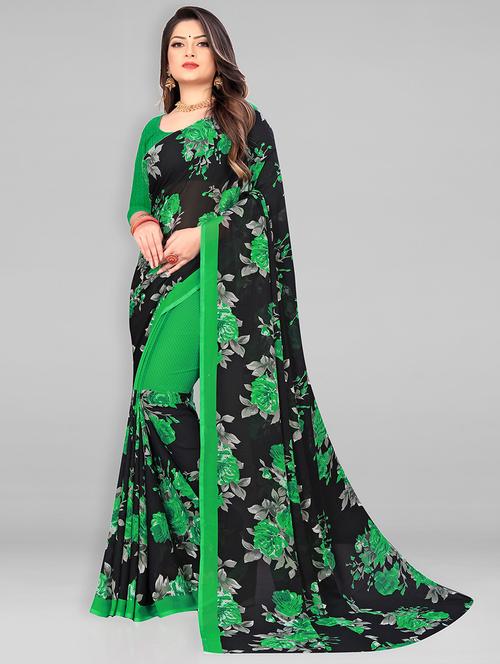 women printed casual wear saree with blouse - 21414086 - Very Small Image - 1