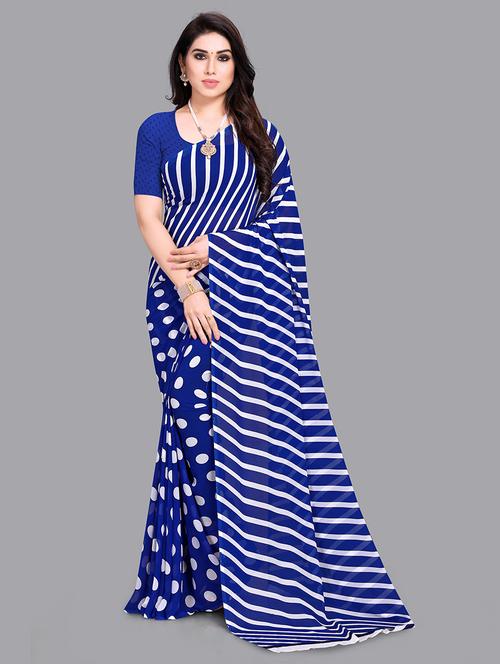 women printed casual wear saree with blouse - 21414096 - Very Small Image - 1