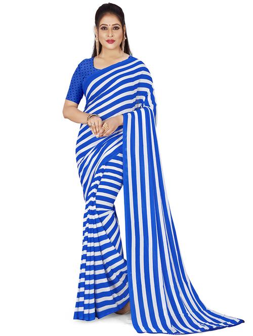 women casual wear georgette saree with blouse - 21416985 - Very Small Image - 1