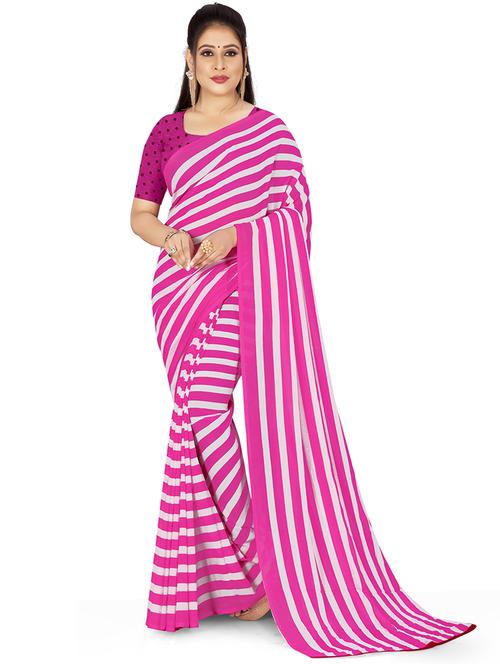women casual wear georgette saree with blouse - 21416987 - Very Small Image - 1