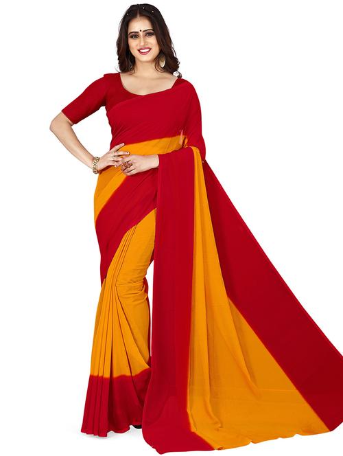 women printed casual saree with blouse - 21417006 - Very Small Image - 1