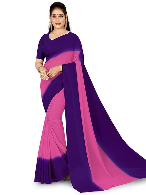 women printed casual saree with blouse - 21417021 - Very Small Image - 1