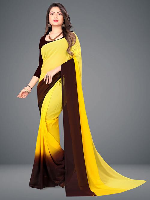 women printed casual saree with blouse - 21417167 - Very Small Image - 1