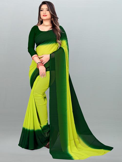 women ombre printed saree with blouse - 21431221 - Very Small Image - 1