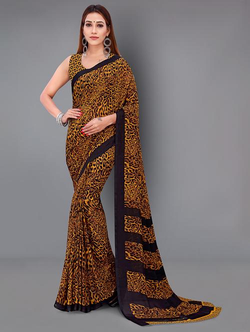 women casual wear georgette saree with blouse - 21431682 - Very Small Image - 1