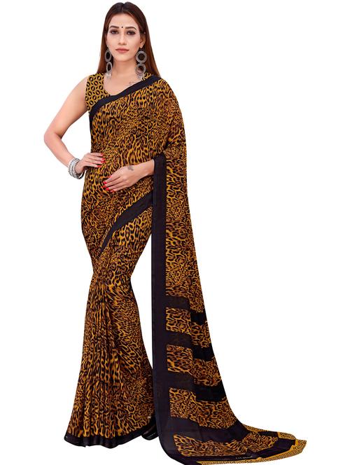 women casual wear georgette saree with blouse - 21431686 - Very Small Image - 1