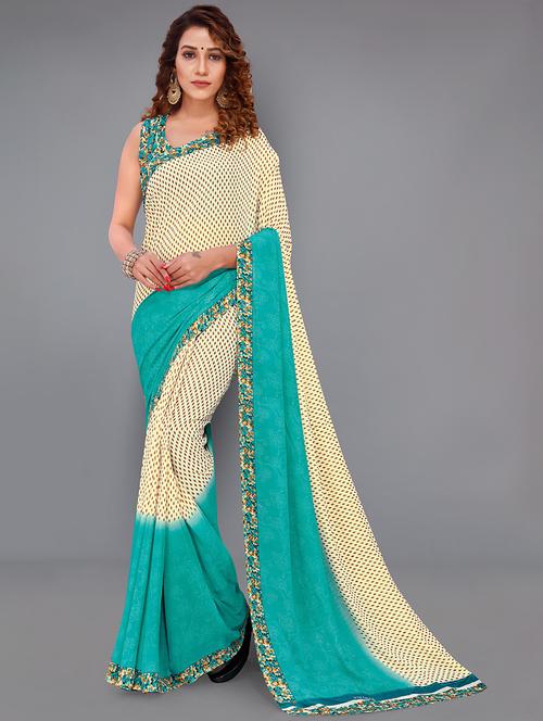 women casual wear georgette saree with blouse - 21431701 - Very Small Image - 1