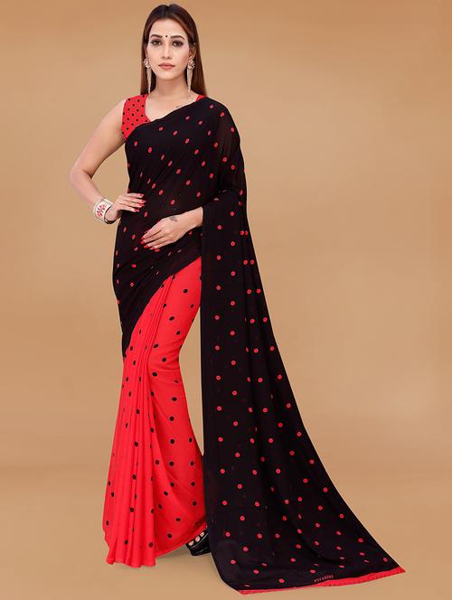women casual wear georgette saree with blouse - 21431704 - Very Small Image - 1