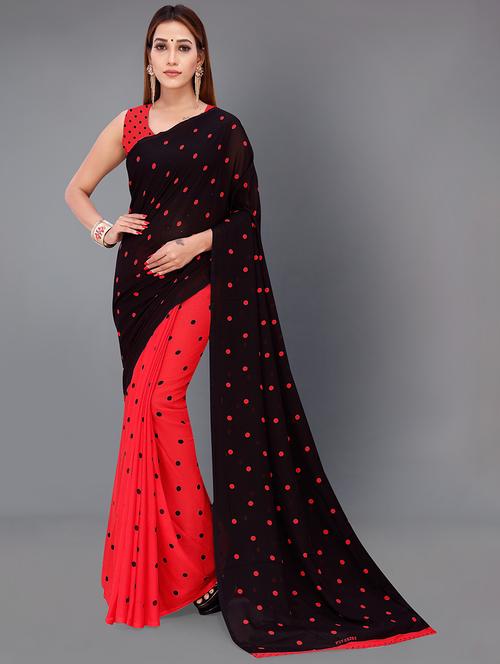 women casual wear georgette saree with blouse - 21431705 - Very Small Image - 1