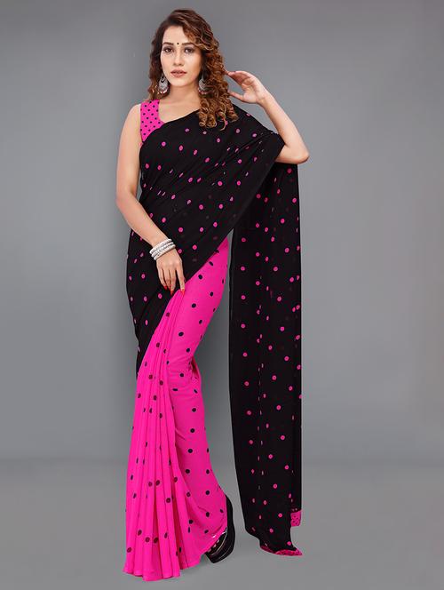 women casual wear georgette saree with blouse - 21431727 - Very Small Image - 1