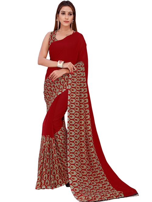 women casual wear georgette saree with blouse - 21431744 - Very Small Image - 1