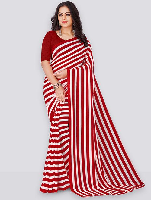 women casual wear georgette saree with blouse - 21432093 - Very Small Image - 1