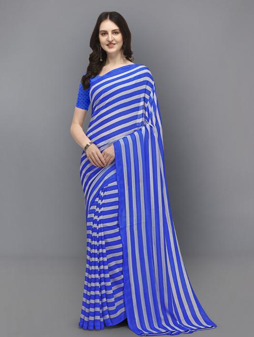 women casual wear georgette saree with blouse - 21432401 - Very Small Image - 1