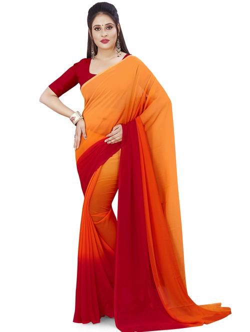 women ombre georgette saree with blouse - 21432405 - Very Small Image - 1