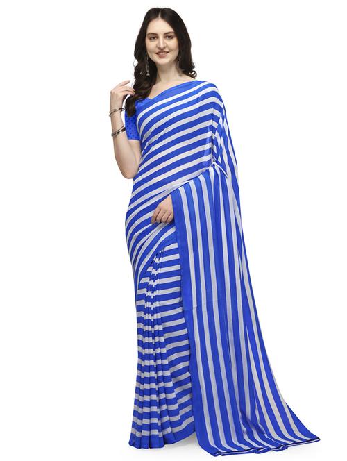 women casual wear georgette saree with blouse - 21432416 - Very Small Image - 1