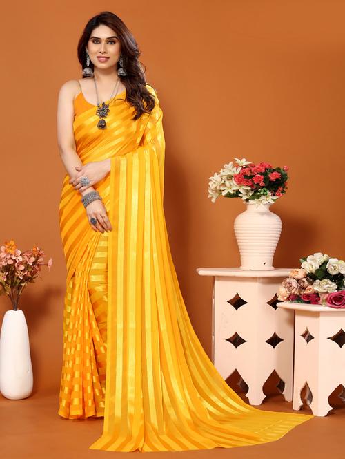 women striped casual wear saree with blouse - 21433283 - Very Small Image - 1