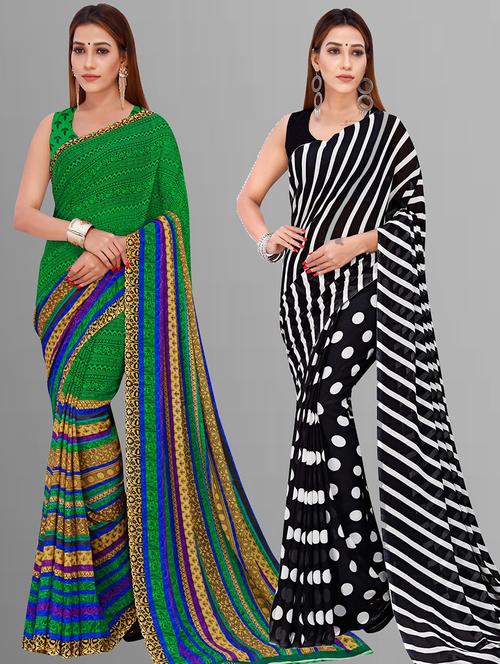 women pack of 2 casual wear sarees - 21434831 - Very Small Image - 1