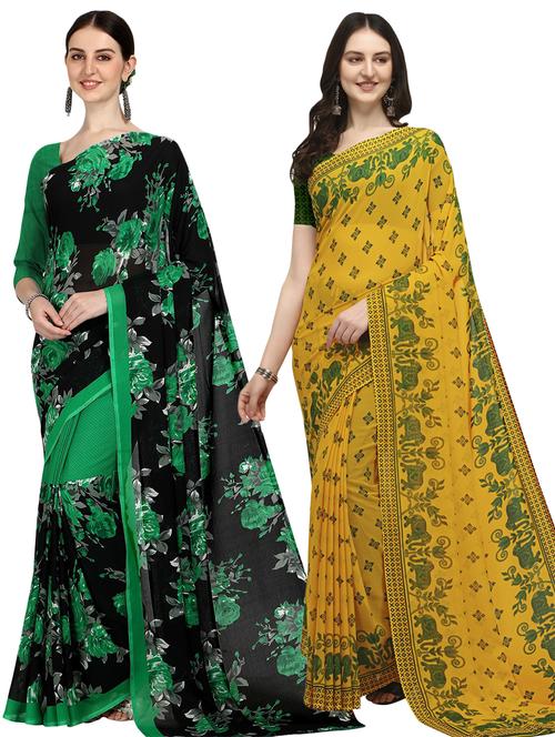 women pack of 2 casual wear sarees - 21434936 - Very Small Image - 1