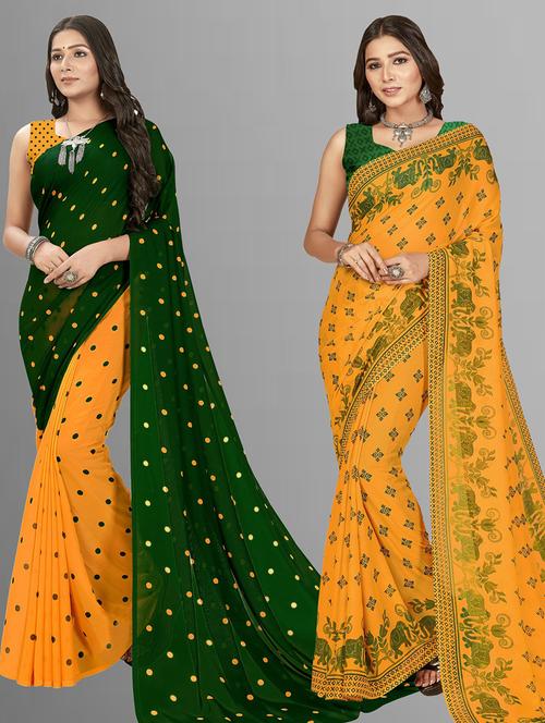 women pack of 2 casual wear sarees - 21434977 - Very Small Image - 1