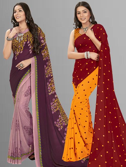 women multi color combo casual saree - 21435006 - Very Small Image - 1