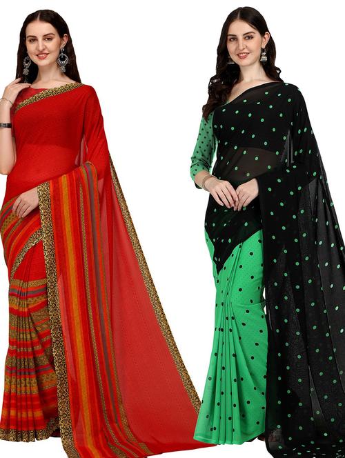 women multi color combo casual saree - 21435025 - Very Small Image - 1