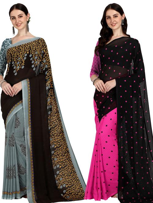 pack of 2 casual wear sarees - 21435086 - Very Small Image - 1