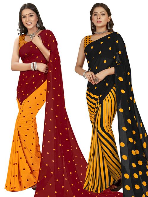 women multi color combo casual saree - 21435091 - Very Small Image - 1