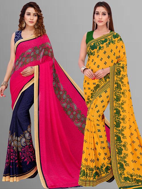 women multi color combo casual saree - 21435110 - Very Small Image - 1