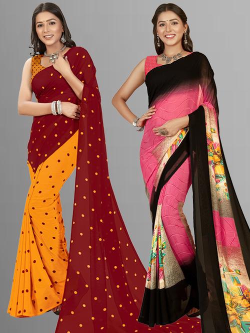 women multi color combo casual saree - 21435139 - Very Small Image - 1