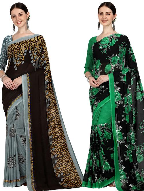 pack of 2 casual wear sarees - 21435194 - Very Small Image - 1