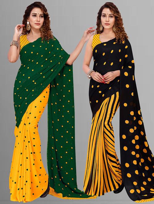 women pack of 2 casual wear combo sarees - 21435214 - Very Small Image - 1