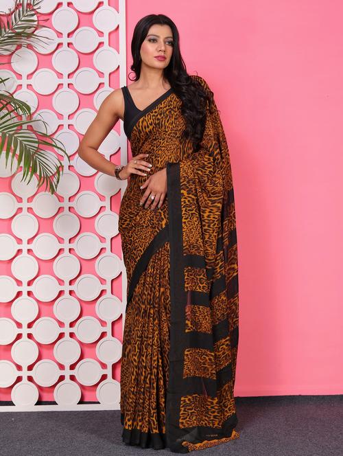 pack of 2 printed casual wear saree with blouse - 21436232 - Very Small Image - 1
