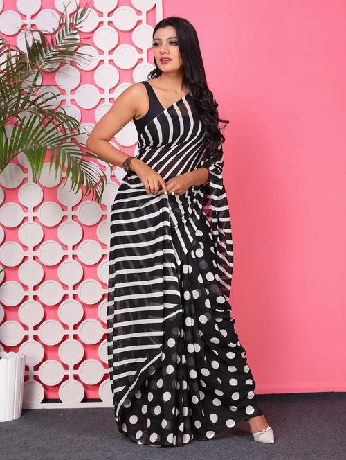 women printed casual wear saree - 21436357 - Very Small Image - 1